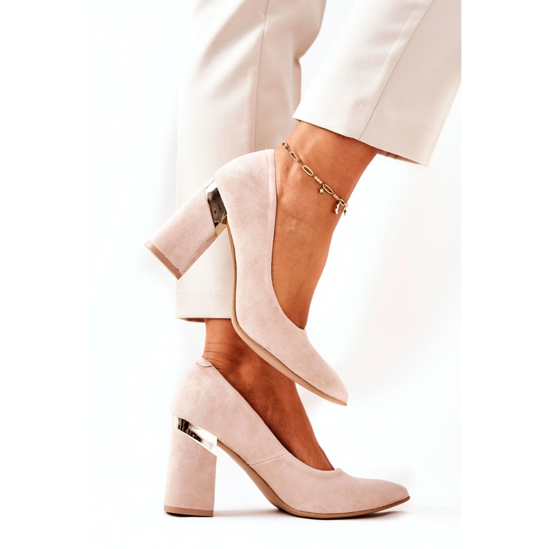 Lewski Shoes Escarpins Daim Lewski 3117 Beige 2