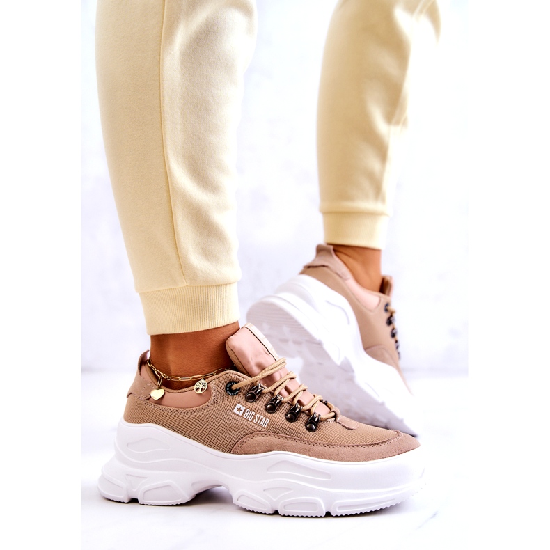 Chaussures de sport femme Baskets Big Star JJ274A222 Beige 3
