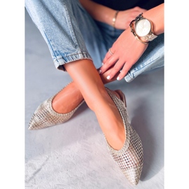 Seastar Grazia Gold Ballerines ajourées à talon ouvert d'or 5
