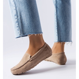 Mocassins en cuir beige Big Star JJ274658 1