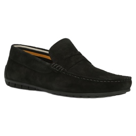 Filippo Mocassins homme noirs, cuir suédé, MP921/23, noir le noir 8