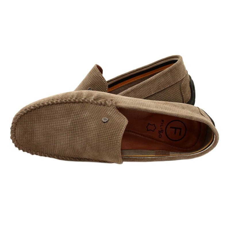 Filippo Mocassins homme beige, cuir suédé, MP923/23 TP, beige 5 Filippo Mocassins homme beige, cuir suédé, MP923/23 TP, beige 5