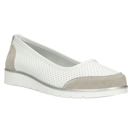 Ballerines femme en cuir ajouré Filippo Dp4524/23 blanc 5