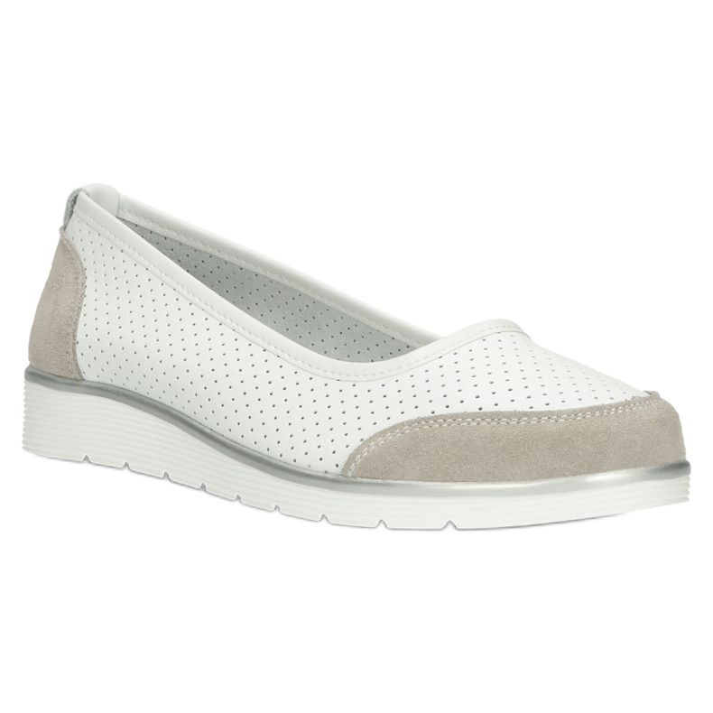 Ballerines femme en cuir ajouré Filippo Dp4524/23 blanc 5