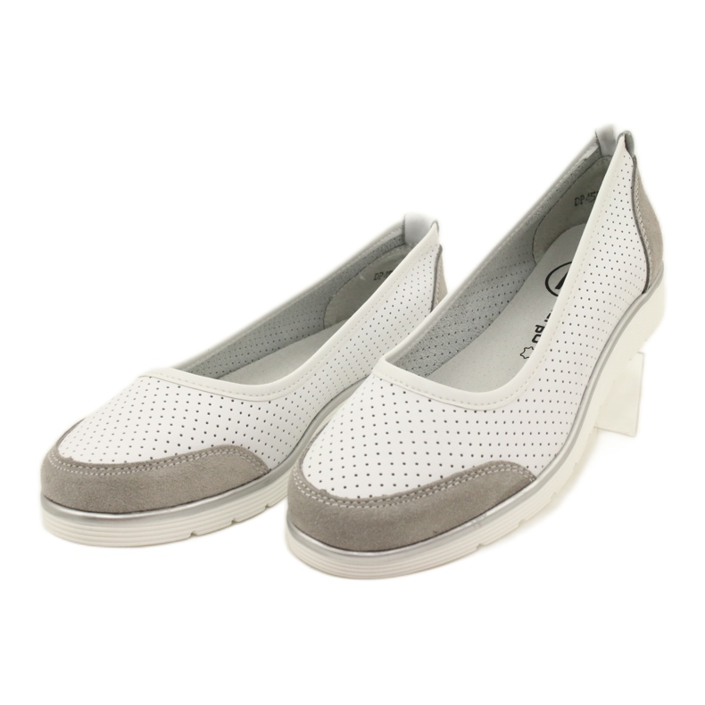 Ballerines femme en cuir ajouré Filippo Dp4524/23 blanc blanche 2