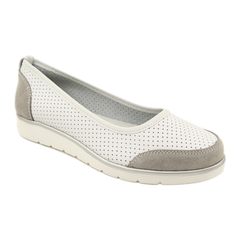 Ballerines femme en cuir ajouré Filippo Dp4524/23 blanc blanche 1