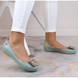 Ballerines élastiques parfumées confortables avec un papillon vert Zaxy LL285017 2