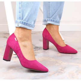 Escarpins daim femme fuchsia T.Sokolski W23-402 rose 2