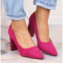Escarpins daim femme fuchsia T.Sokolski W23-402 rose 3