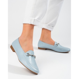Mocassins pour femmes bleus de Vinceza 1
