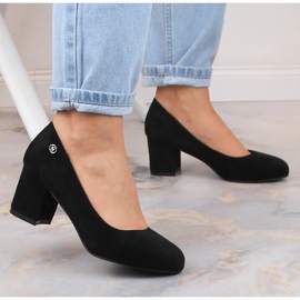 Escarpins en daim noir pour femmes eVento 5952 le noir 2