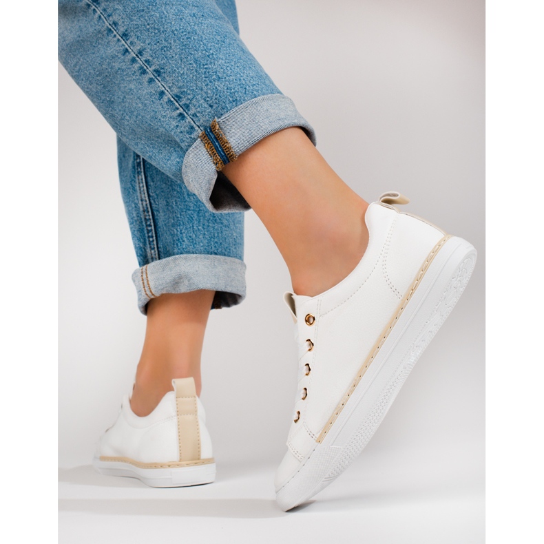 Baskets blanches classiques pour femmes Shelovet 2