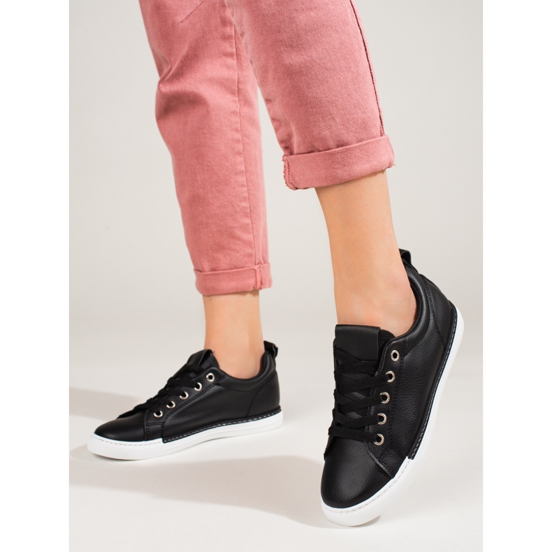 Baskets femme classiques noires Shelovet le noir 2