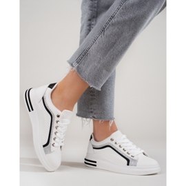 Baskets Shelovet pour femmes sur une plate-forme haute blanc 1