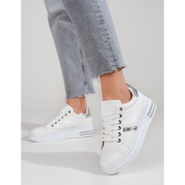 Bottines blanches pour femme à semelles épaisses Shelovet 1