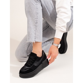 Bottes plateforme en daim pour femmes noir Shelovet le noir 3