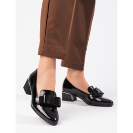 Escarpins laqués pour femme avec un nœud noir Vinceza le noir 1