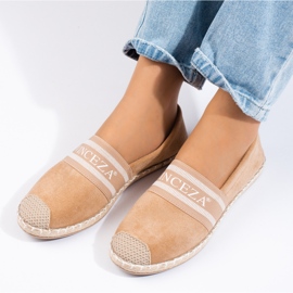 Espadrilles en daim beige pour femme de Vinceza 5