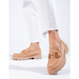 W. Potocki Mocassins en daim beige Potocki 1