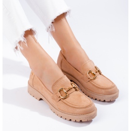 W. Potocki Mocassins en daim beige Potocki 3