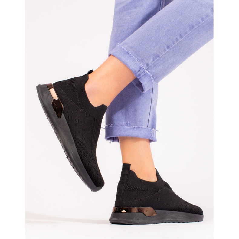 Chaussures de sport légères en textile noir Shelovet 1