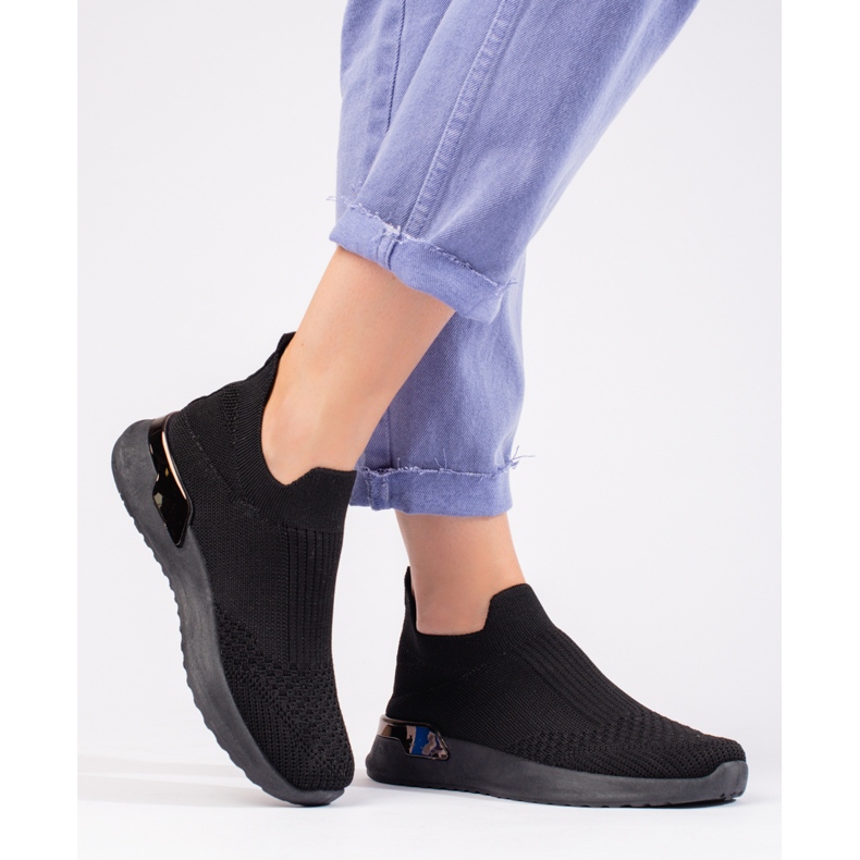 Chaussures de sport légères en textile noir Shelovet 2