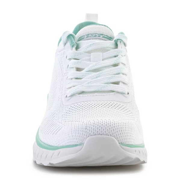 Chaussures Skechers Bobs Squad Chaos Parallel Lines W 117212-OFWT blanche 1