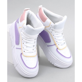 BM Baskets montantes Storm BLANC / VIOLET blanche 1