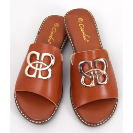 Chaussons femme Camel ébène brun 2