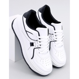Baskets compensées Holmes BLANC/NOIR blanche 1