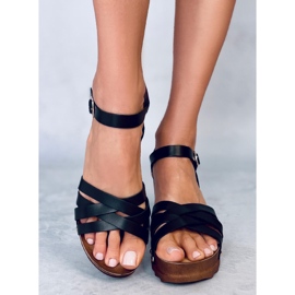 Sandales compensées noires le noir 3
