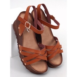 BM Sandales compensées camel brun 1