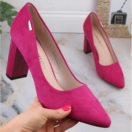 Escarpins daim femme fuchsia T.Sokolski W23-402 rose 4