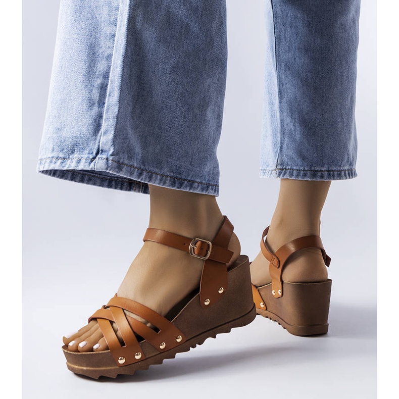 BM Sandales compensées marron Audric brun 1