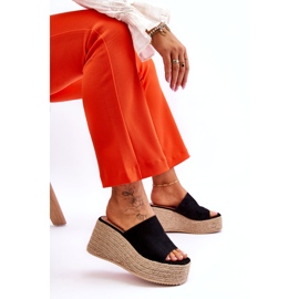 FS1 Chaussons Compensés Et Plateformes Femme Noir Ysabel 6