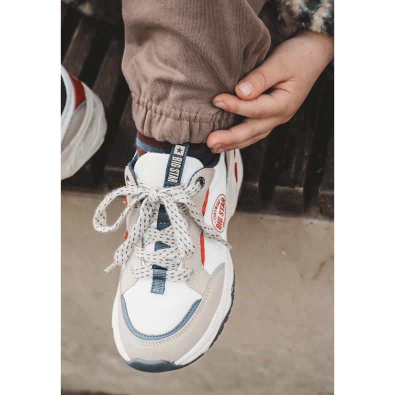 Chaussures de sport pour enfants Système de mousse à mémoire de forme Big Star JJ374269 Blanc blanche 2