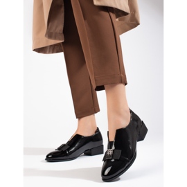 W. Potocki Escarpins laqués élégants à talons Potocki noir 1