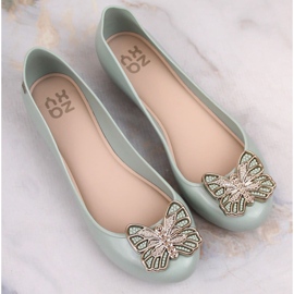 Ballerines élastiques parfumées confortables avec un papillon vert Zaxy LL285017 7