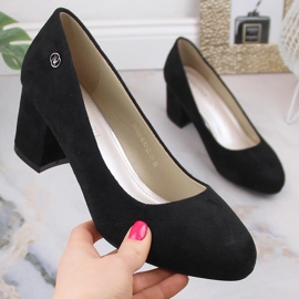 Escarpins en daim noir pour femmes eVento 5952 le noir 4