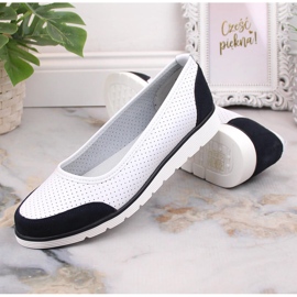 Ballerines femme en cuir blanc ajouré Filippo DP4524 blanche 8