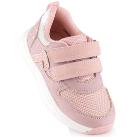 Evento Miss❤E chaussures de sport fille rose à scratch 1