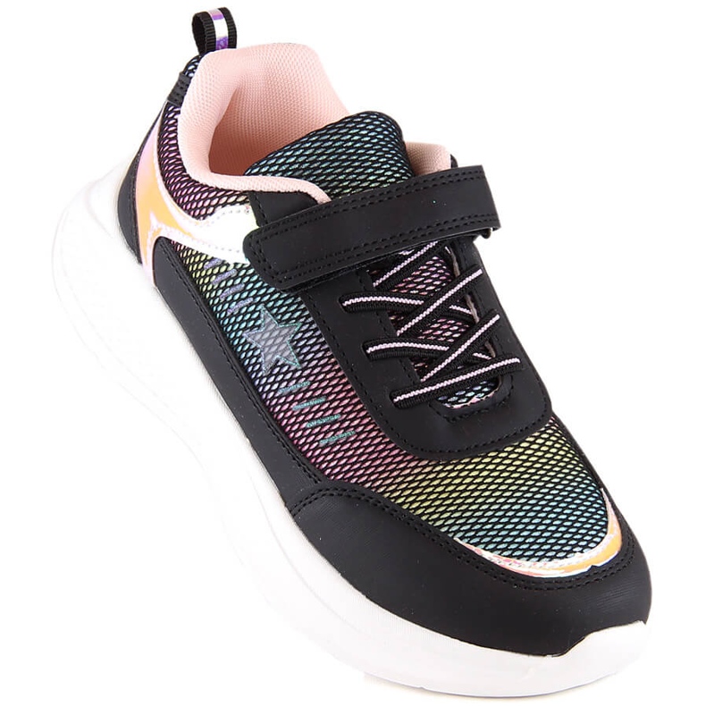 Evento Chaussures de sport fille Miss❤E noires à scratchs 1