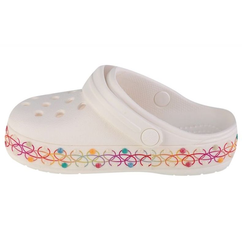 Slides Crocs Crocband Collier extensible Jr 208270-94S blanc 1