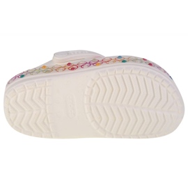 Slides Crocs Crocband Collier extensible Jr 208270-94S blanche 3