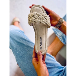 BM Chaussons string femme Erika Beige 2