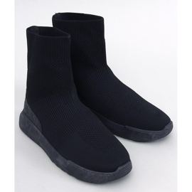 Baskets chaussettes Ervin noires 1