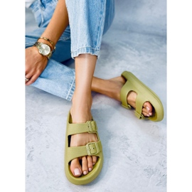 Claquettes en caoutchouc vert aryn 4