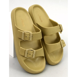 Claquettes en caoutchouc vert aryn 5