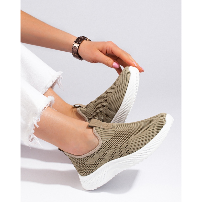 Chaussures de sport ajourées femme Shelovet vert 1 Chaussures de sport ajourées femme Shelovet vert 1