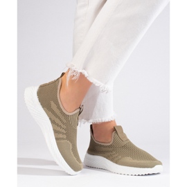 Chaussures de sport ajourées femme Shelovet vert 2 Chaussures de sport ajourées femme Shelovet vert 2